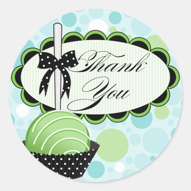 Adesivo Fábrica De Pop De Bolo Obrigado (Frente)