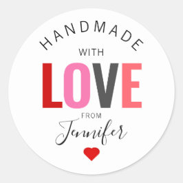 Adesivo Fabricado À Mão Com Nome De Coração Vermelho Com D