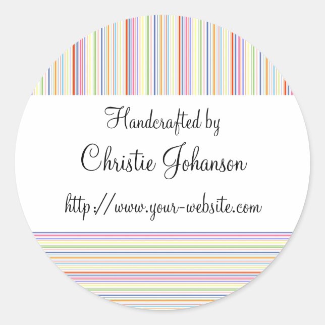 Adesivo Fabricado à mão - stripes design (Frente)