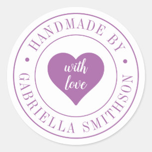 Adesivo Fabricado com o Love Small Business Handmade Produ