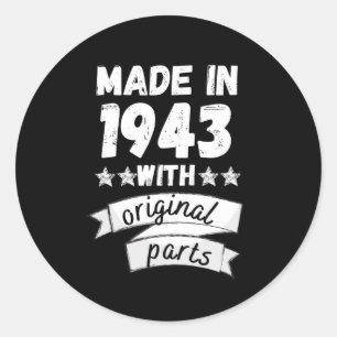 Adesivo fabricado em 1943 com peças originais,