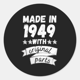 Adesivo fabricado em 1949 com peças originais,