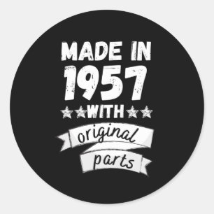 Adesivo fabricado em 1957 com peças originais,