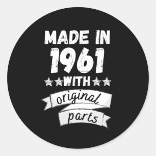 Adesivo fabricado em 1961 com peças originais,
