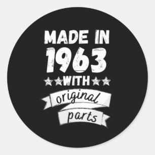 Adesivo fabricado em 1963 com peças originais,