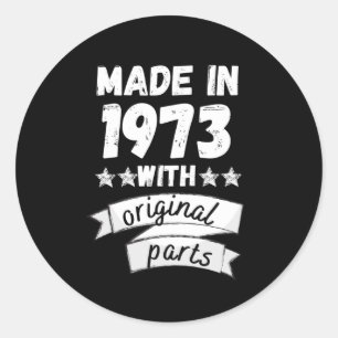 Adesivo fabricado em 1973 com peças originais,