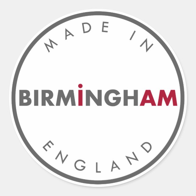 Adesivo Fabricado em Birmingham Stickers (Frente)