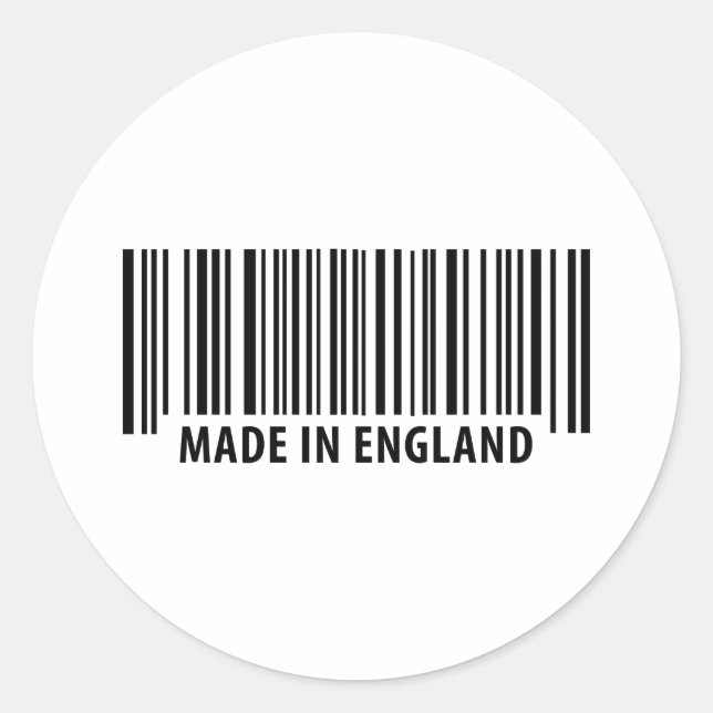 Adesivo fabricado em england bar code barcode (Frente)