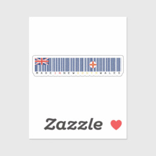 Adesivo Fabricado em New South Wales Barcode Flag Sticker