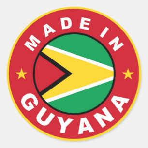 Adesivo fabricado na guyana country flag
