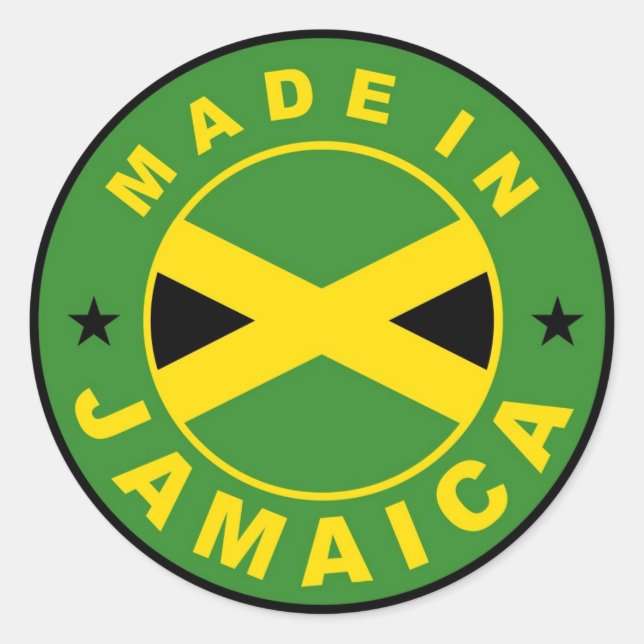 Adesivo fabricado na jamaica country flag (Frente)