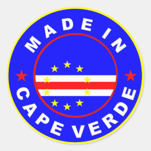 Adesivo fabricado no cabo verde country flag label