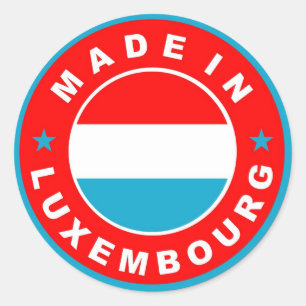 Adesivo fabricado no luxemburgo país de bandeira rótulo do