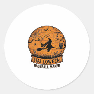 Adesivo Fabricante de Basebol de Halloween Bruxa Voadora L
