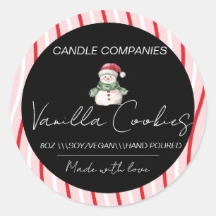 Adesivo Fabricante de Velas de Natal Homem de Neve 