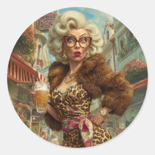 Adesivo Fabulosa Atitude de Senhora Leopardo