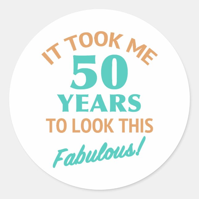 Adesivo Fabuloso 50º aniversário (Frente)
