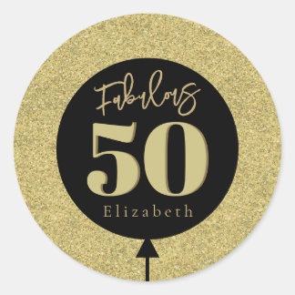Adesivo Fabuloso 50 anos Dourados