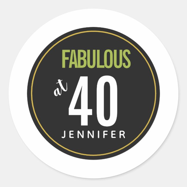Adesivo fabuloso aos quarenta e modelo (Frente)