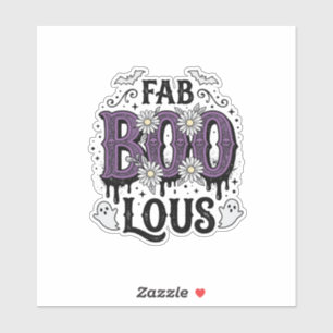 Adesivo Fabuloso Boo Halloween Camisa Vintage Fantasma Des