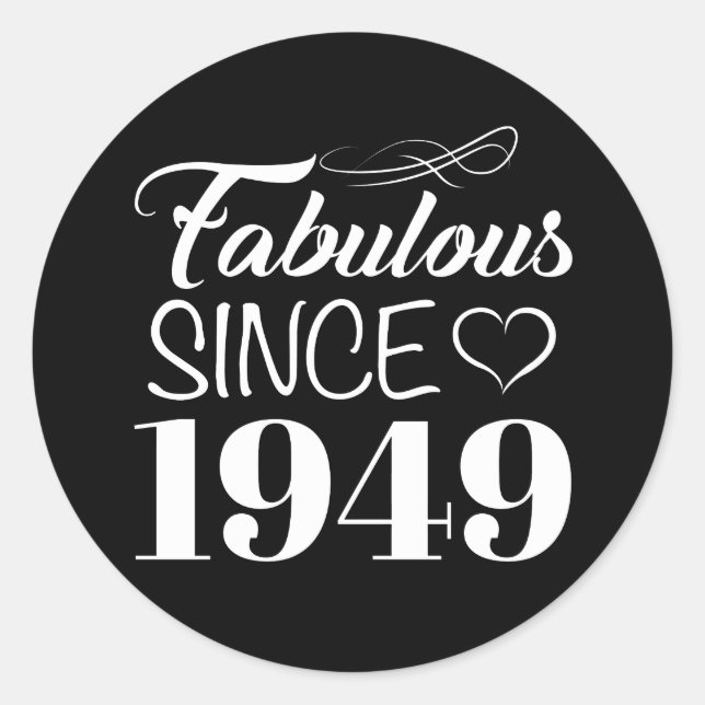 Adesivo Fabuloso desde o aniversário de 70 de 1949 (Frente)