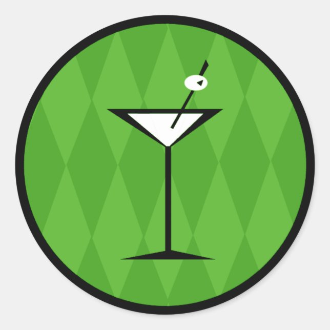 Adesivo Fabuloso Estilo de Vintage Martini (Frente)