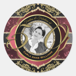 Adesivo Fabuloso na Foto de 50 Diamantes Ruby Dourados