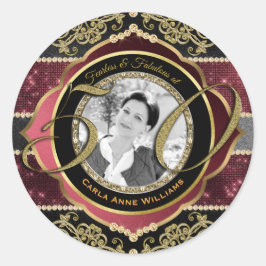 Adesivo Fabuloso na Foto de 50 Diamantes Ruby Dourados