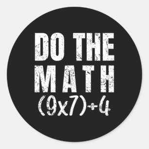 Adesivo Faça a Equação Matemática Dia de Ação de Graças Pr