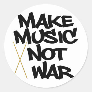 Adesivo Faça a guerra da música não (os cilindros)