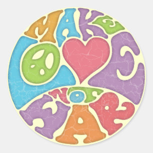 Adesivo Faça a guerra do amor não