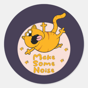 Adesivo Faça algum barulho Kawaii Engraçado saltando um ga