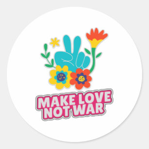 Adesivo Faça amor não guerra