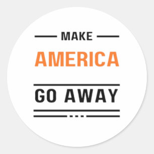 Adesivo Faça com que a América saia do slogan de tipografi