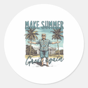 Adesivo Faça Excelente De Verão Novamente, Trump Summer _1