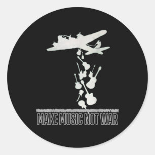 Adesivo Faça Música. Não Guerra.