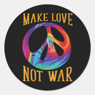 Adesivo Faça o amor não a guerra - Sinal de símbolo de paz