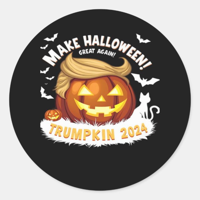 Adesivo Faça o Excelente de Halloween de novo Trumpkin (Frente)