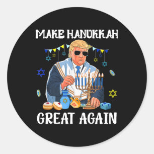 Adesivo Faça o Excelente de Hanukkah de novo Trump judeu U