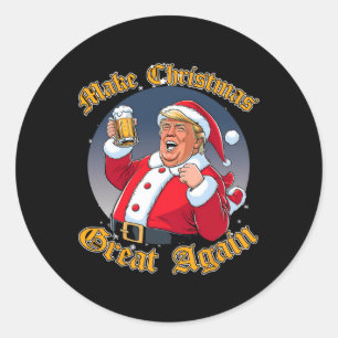 Adesivo Faça o Excelente de Natal de novo 2024 Trump Engra