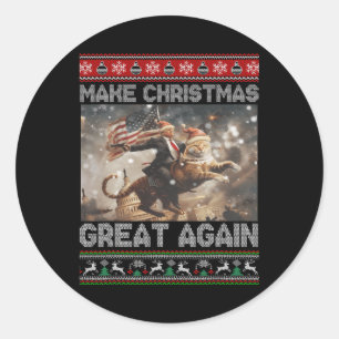 Adesivo Faça o Excelente de Natal de novo Xmas Engraçado T