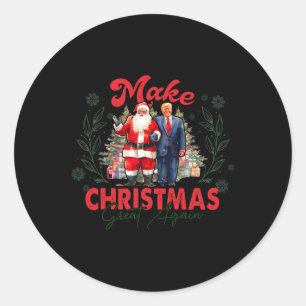 Adesivo Faça o Natal Grande Novamente Funny Santa Trump 20
