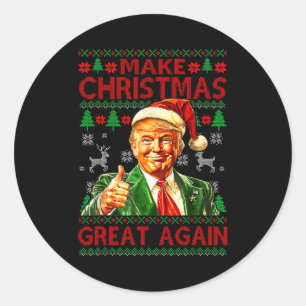 Adesivo Faça o Natal Grande Novamente Xmas Divertido Trump