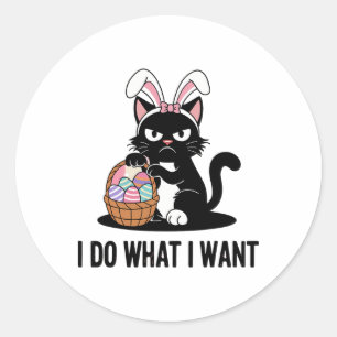 Adesivo Faça O Que Eu Quero Vintage Gato Preto Engraçado G