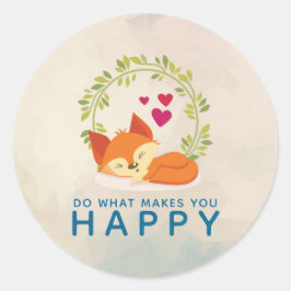 Adesivo Faça o que te faz feliz dormindo com corações