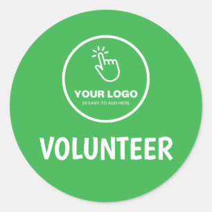 Adesivo Faça o upload fácil do seu logotipo verde-voluntár