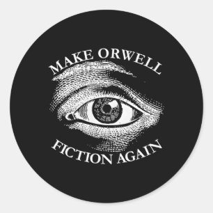 Adesivo Faça Orwell Fiction Novamente Libertarian Orwellia