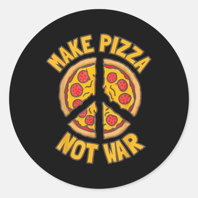 Adesivo Faça pizza. Não Guerra. (Frente)