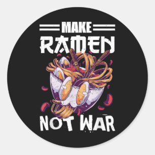 Adesivo Faça Ramen Não Guerra Engraçado Coisa De Comida Ja