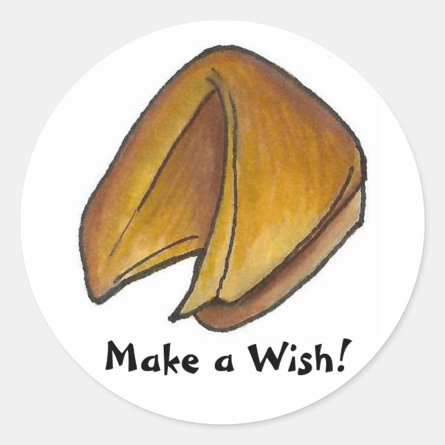 Adesivo Faça um biscoito de Comida chinês da Wish Fortune (Frente)